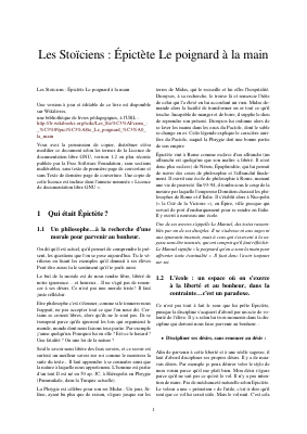 Couverture de Epictète, Le Manuel, Lecture suivie